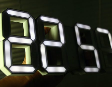 White & White clock